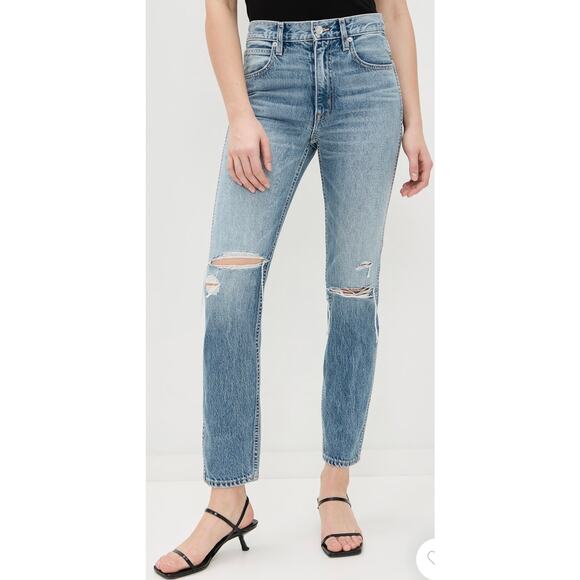 SLVRLAKE Virginia Slim Distressed Jeans in Crossroads Size‎ 29 - Picture 2 of 10